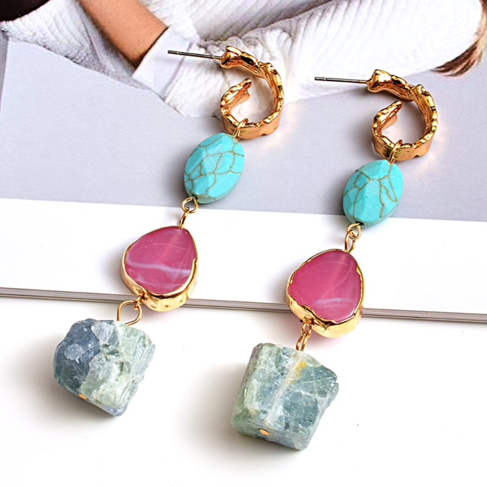 Natural Stone Earrings - Picture 3 of 7